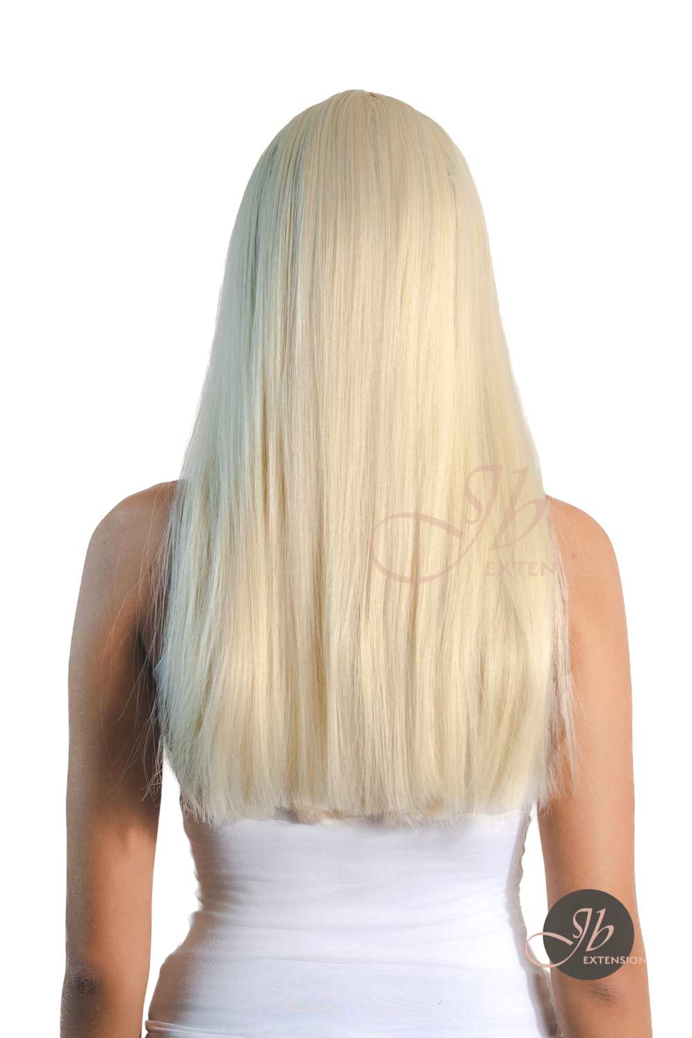 JBEXTENSION 22 Inches Light Blonde Straight Wig With Full Bangs JANETH