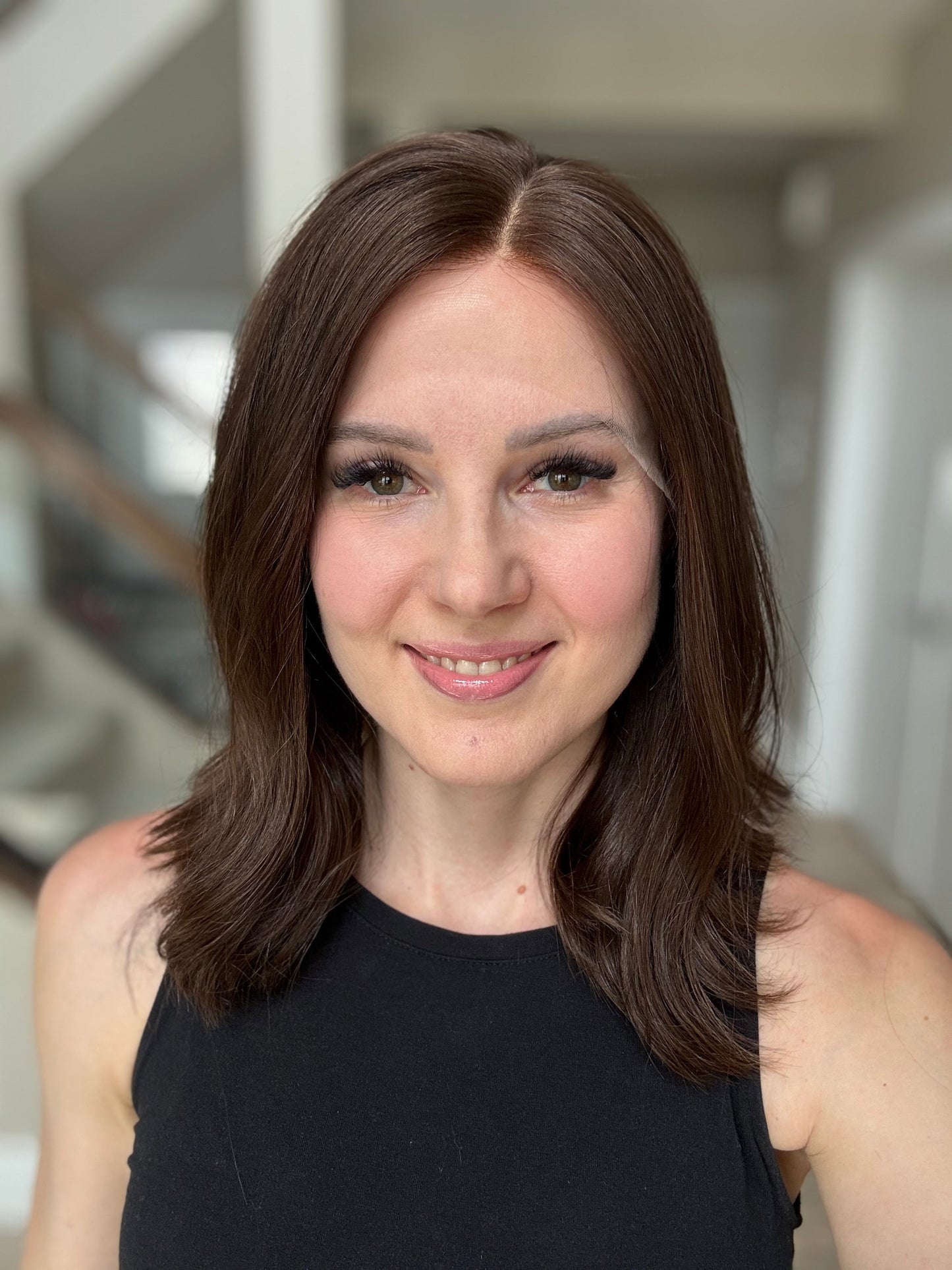 Euro Wig #10: 15" Medium Warm Brown Luxury Cap (XS)