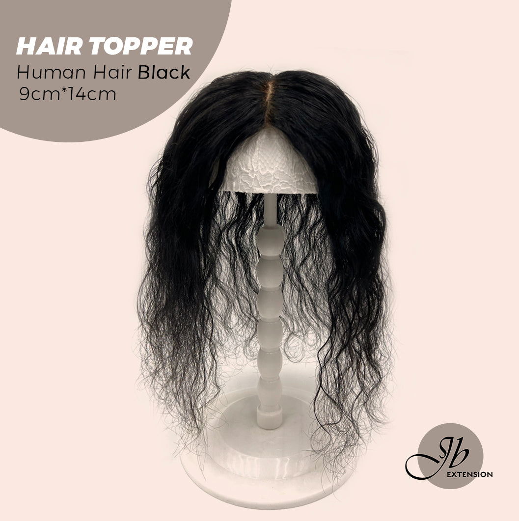 JBEXTENSION 10 Inches Natural Black Brown HUMAN HAIR WAVE TOPPER 9*14