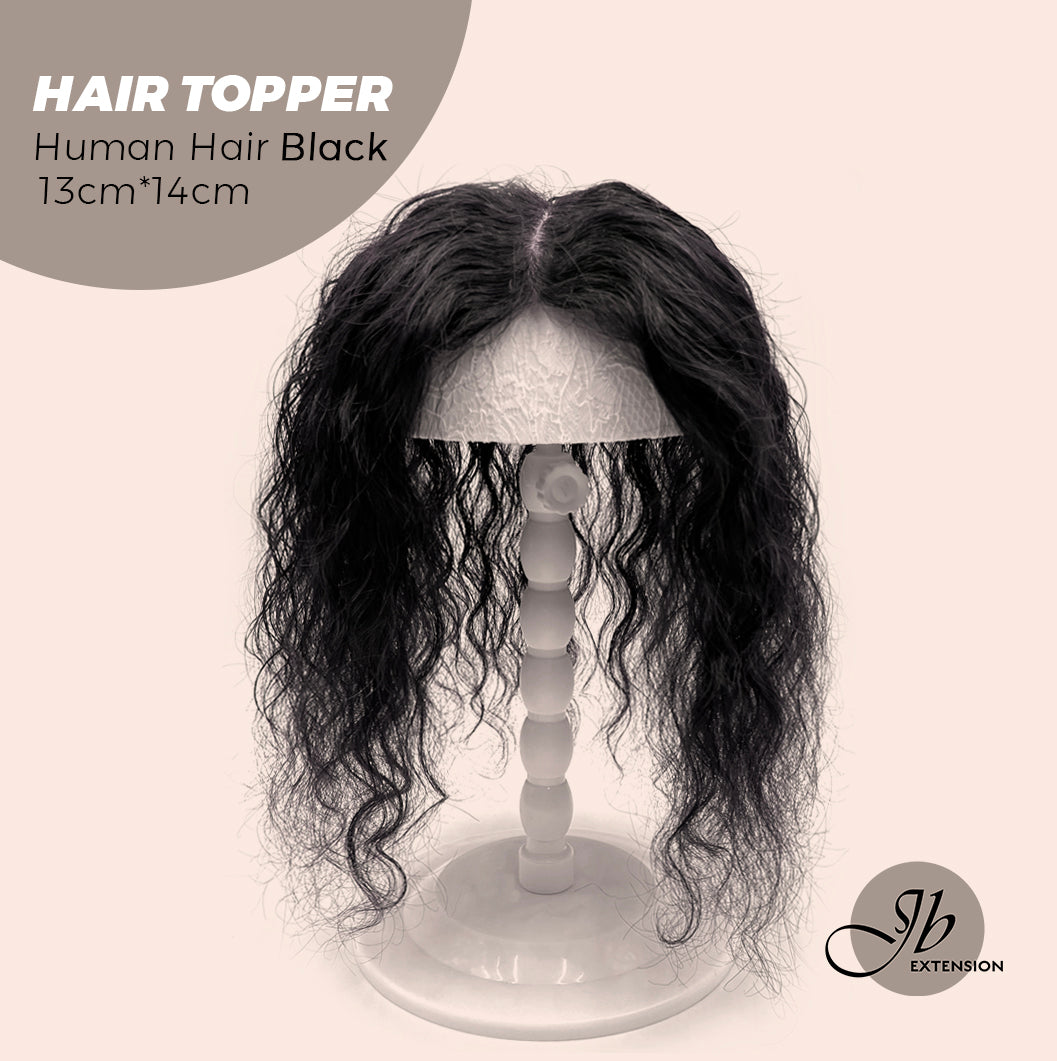 JBEXTENSION 10 Inches Natural Black Brown HUMAN HAIR WAVE TOPPER 13*14