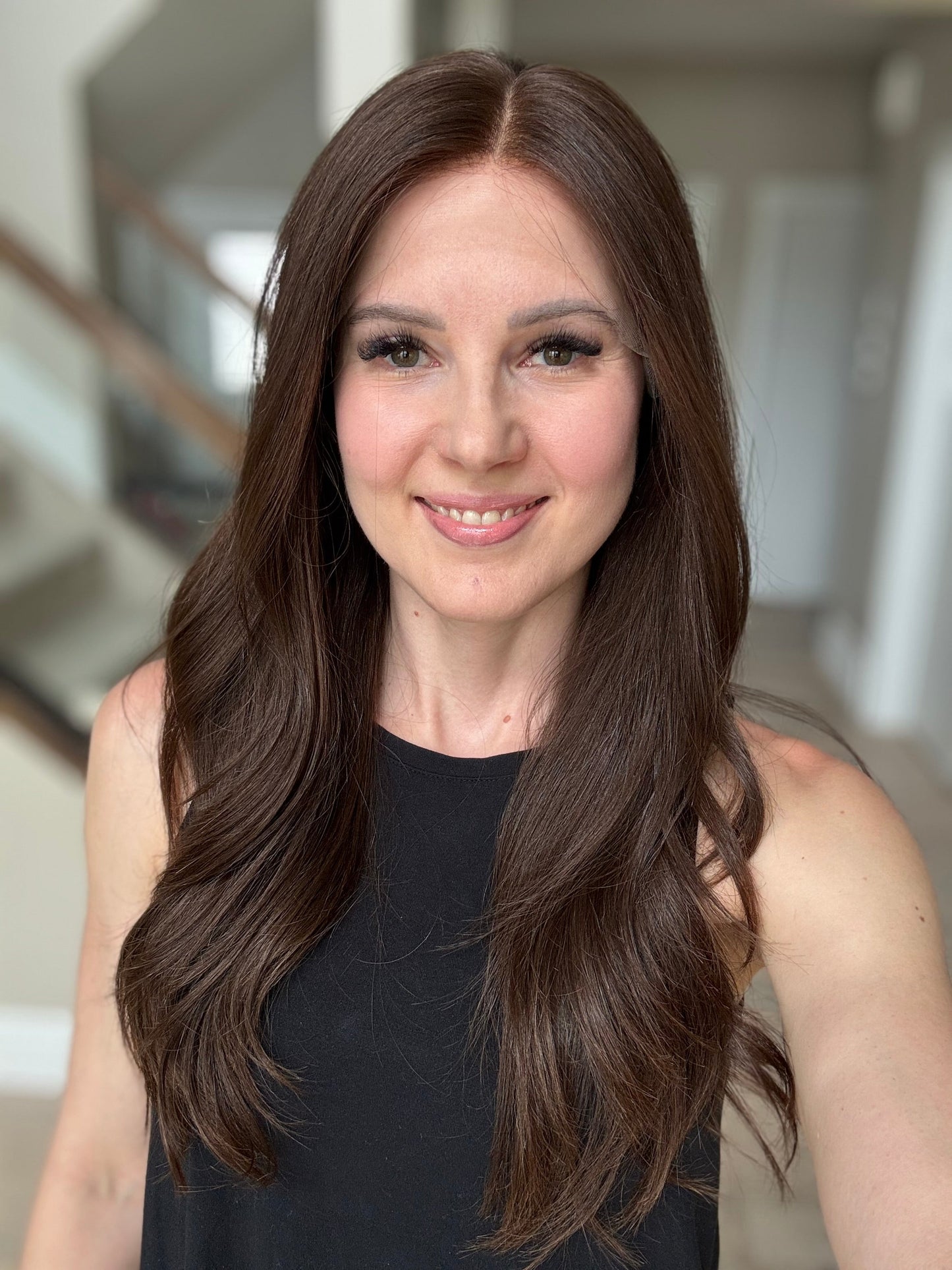 Euro Wig #12: 22" Medium Brown Luxury Cap (S)