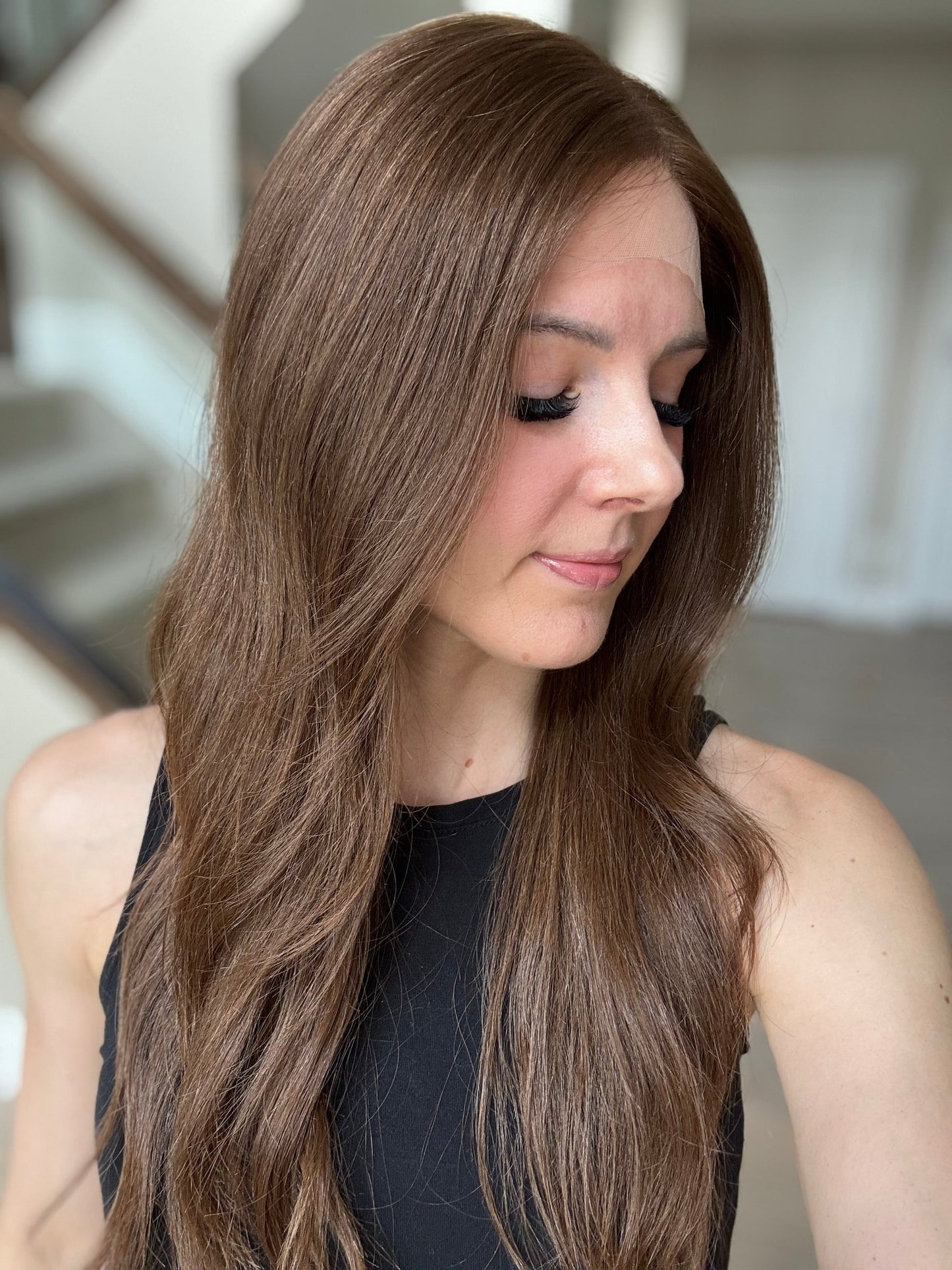 Euro Wig #5: 23" Light-Medium Brown Comfort Cap (M)