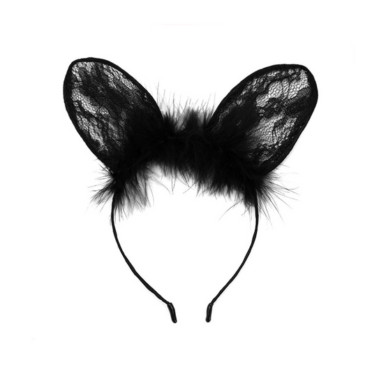 JBextension Halloween Headbands for Women, Black Rabbit Ears Headband, Cosplay Party Costume Headband 1pcs