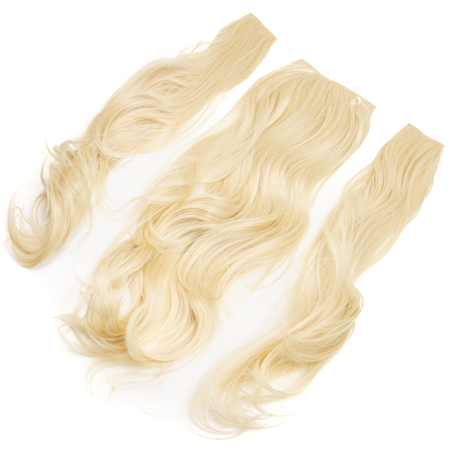 JBEXTENSION 3 PCS Hair Extension Clip Hair Extensions for Women Long Soft curly Clip  Extensions Synthetic Double Weft Hair Full Head 24 Inch