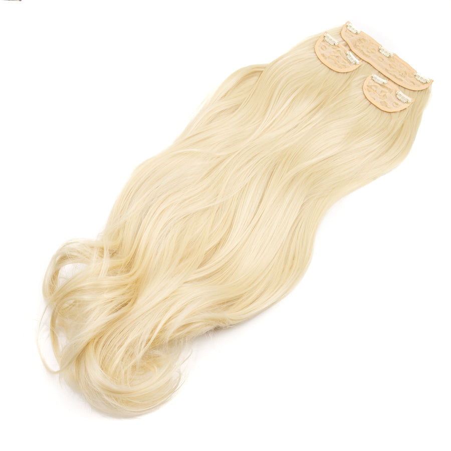 JBEXTENSION 3 PCS Hair Extension Clip Hair Extensions for Women Long Soft curly Clip  Extensions Synthetic Double Weft Hair Full Head 24 Inch