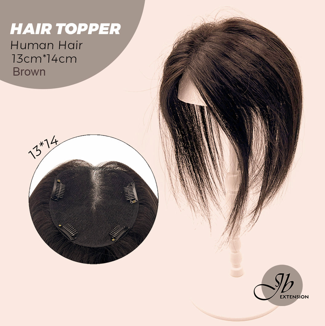JBEXTENSION 10 Inches Natural Black Brown HUMAN HAIR TOPPER 13*14