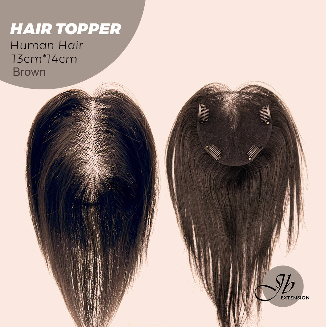 JBEXTENSION 10 Inches Natural Black Brown HUMAN HAIR TOPPER 13*14