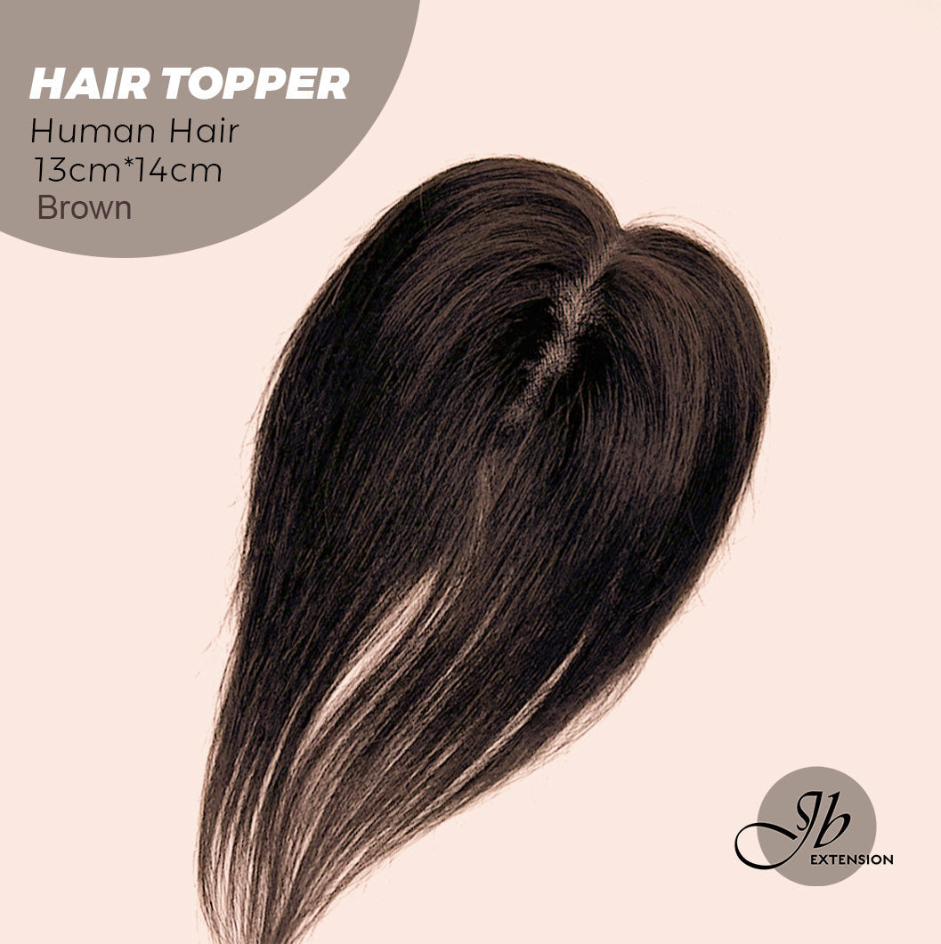 JBEXTENSION 10 Inches Natural Black Brown HUMAN HAIR TOPPER 13*14