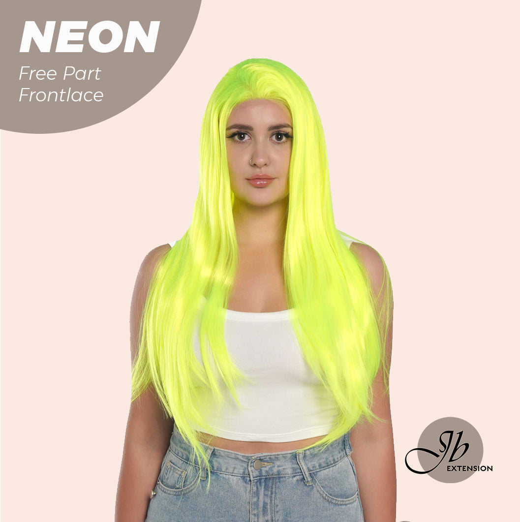 JBEXTENSION 26 Inches Neon Color Frontlace Glueless Wig NEON (FREE PARTING)