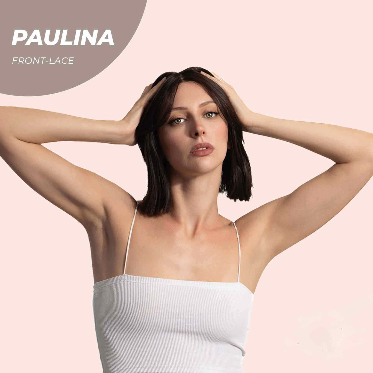 JBEXTENSION 10 Inches Bob Cut Soft Black Straight Pre-Cut Frontlace Glueless Wig PAULINA