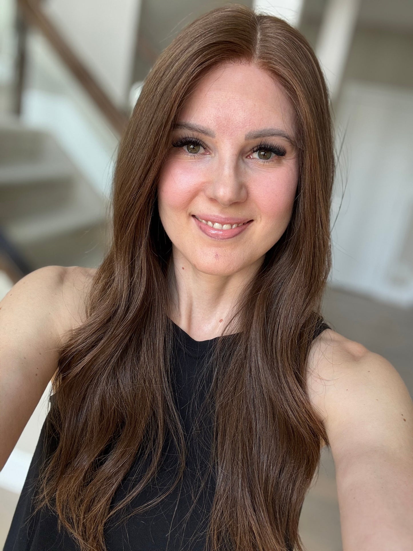 Euro Wig #8: 24" Medium Warm Brown Comfort Cap (M)