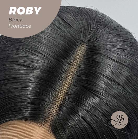 JBEXTENSION 22 Inches Jet Black Medium Length Women Frontlace Glueless Wig ROBY BLACK