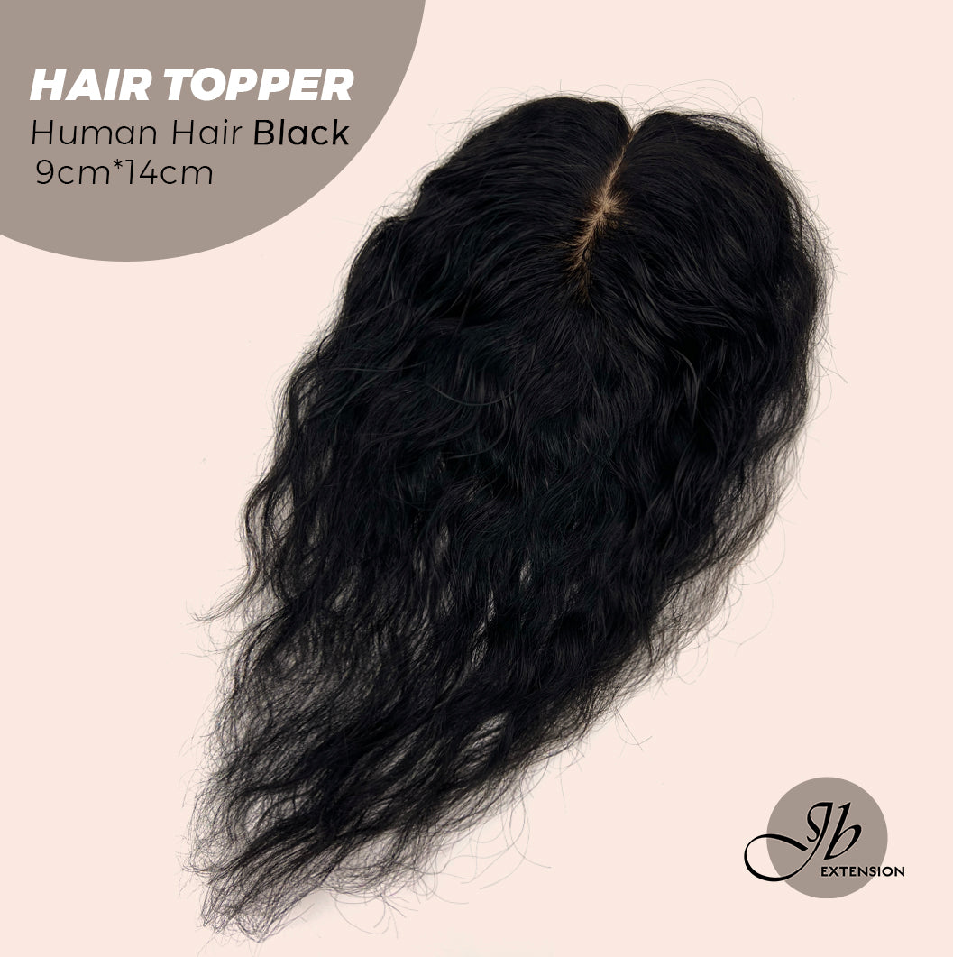 JBEXTENSION 10 Inches Natural Black Brown HUMAN HAIR WAVE TOPPER 9*14