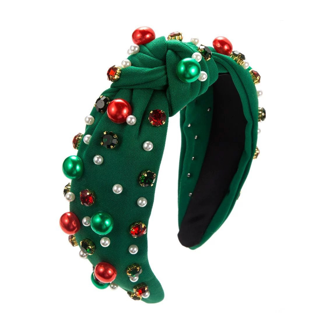 JBextension Christmas Headbands for Women Christmas Hair Accessories for Women Christmas Outfits Knotted Headbands Holiday Head Band for Women’s Hair Festive Headpieces Christmas Gifts