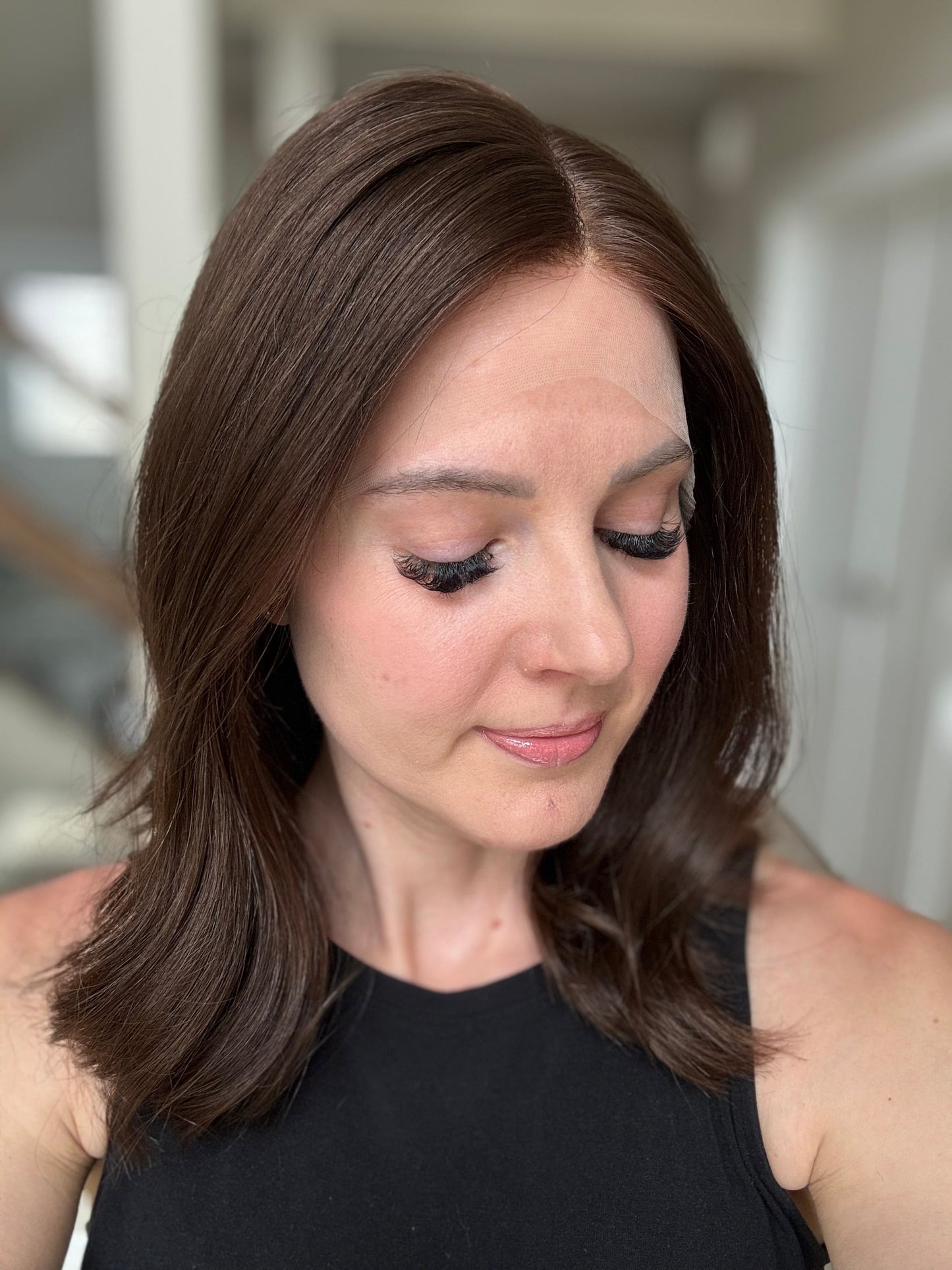 Euro Wig #10: 15" Medium Warm Brown Luxury Cap (XS)