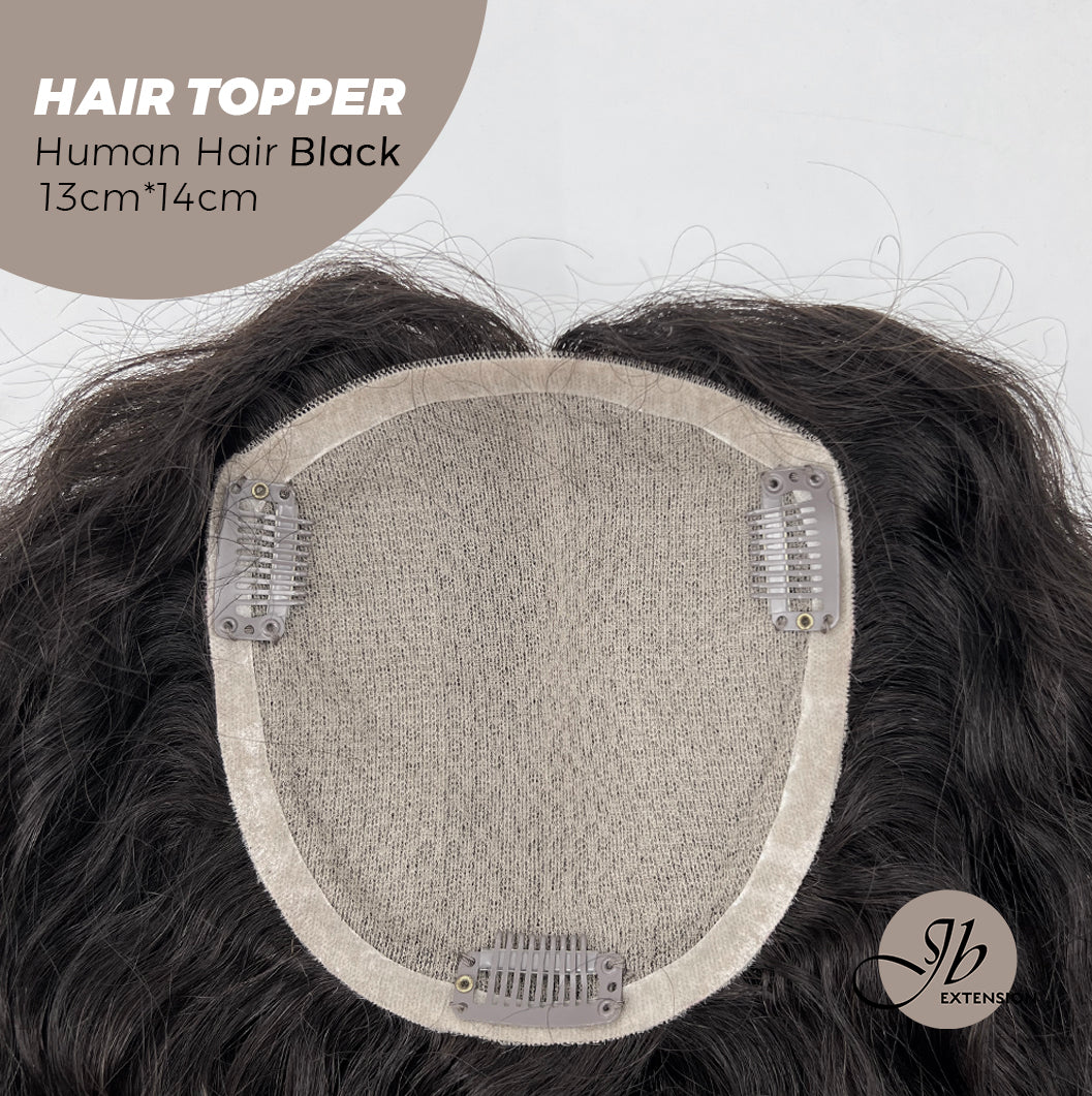 JBEXTENSION 10 Inches Natural Black Brown HUMAN HAIR WAVE TOPPER 13*14
