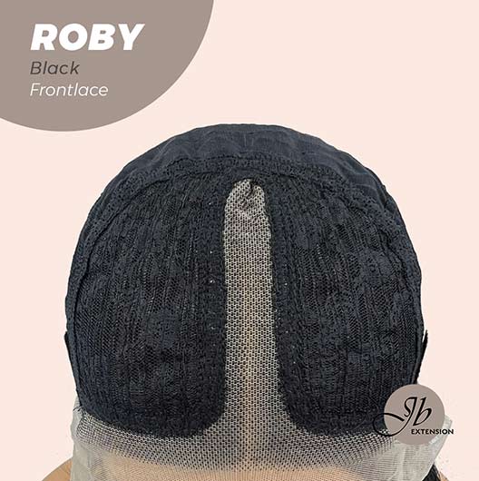JBEXTENSION 22 Inches Jet Black Medium Length Women Frontlace Glueless Wig ROBY BLACK