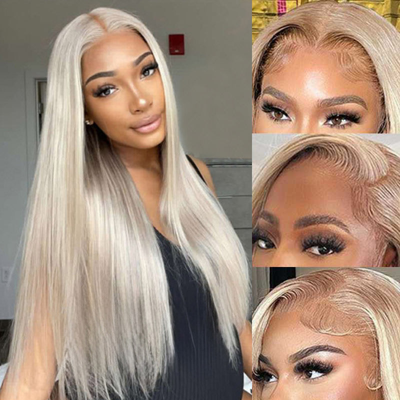 Barbie Blonde Highlight Lace Closure Wigs #18/613 HD Transparent 5x5 Lace Closure Human Hair Wigs