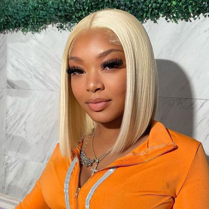 2 Wigs Set | Curly Hair 13x4 HD Lace Frontal Wig & #613 Blonde 5x5 HD Lace Bob Wig