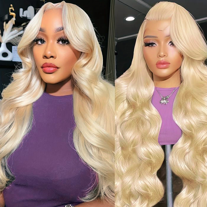 #613 Blonde Wig Glueless 5x5 HD Lace Closure Wig Blonde Human Hair Wigs 220% Density