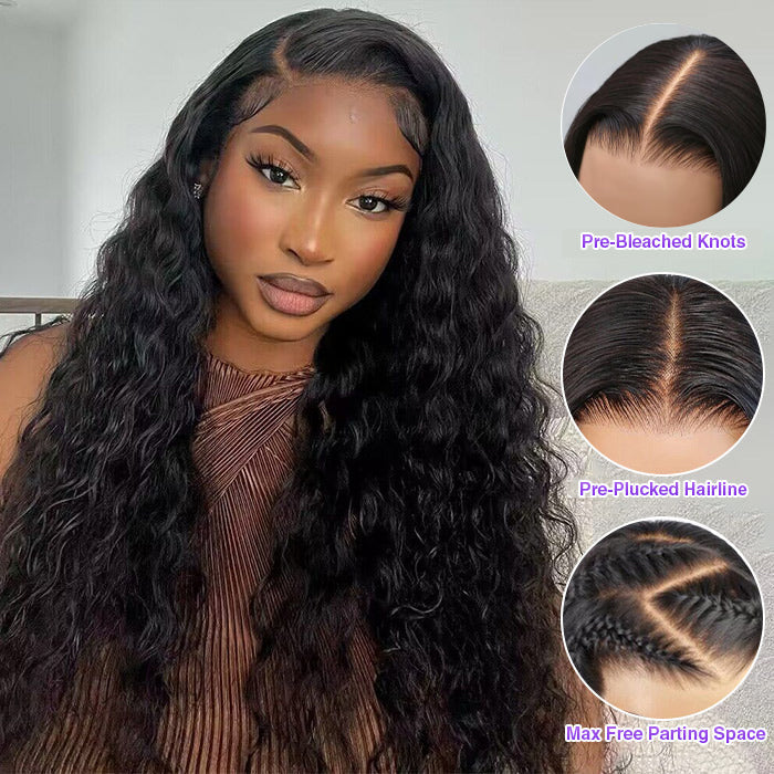 2Wigs = $189 | #33 Reddish Brown Color Body Wave Wig + Glueless Water Wave Wig