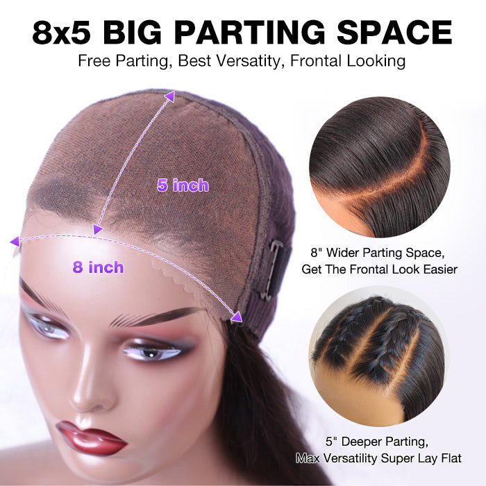 Glueless 8x5 Pre Cut HD Lace Straight Bob Wigs With Pre Plucked & Pre Bleached | VIP ONLY