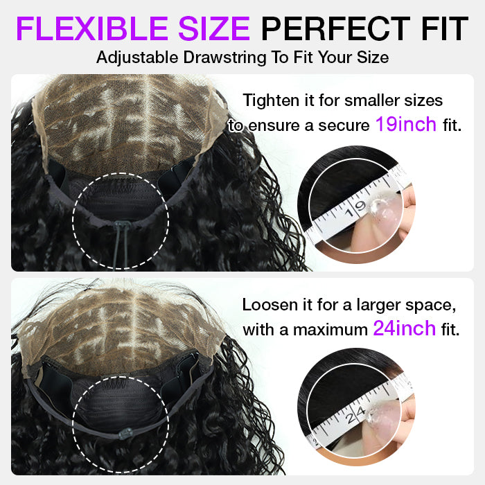 Glueless Pull Go Drawstring 13x6 HD Lace Frontal Colored Boho Braided Wigs for Black Women