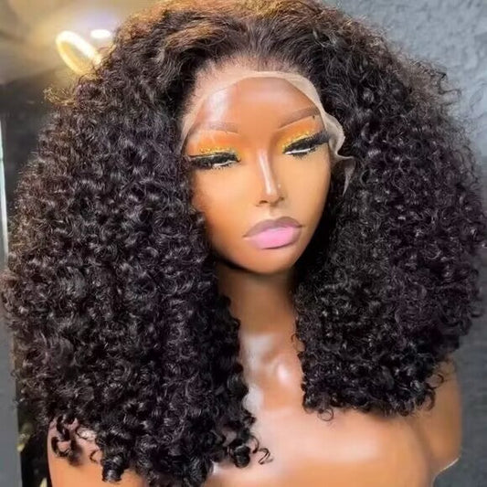 250% Density Full Curly HD Lace Front Wigs Pre bleached Glueless Ready To Go Human Hair Wigs