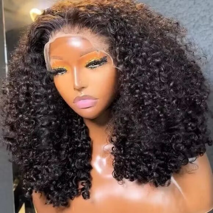250% Density Full Curly HD Lace Front Wigs Pre bleached Glueless Ready To Go Human Hair Wigs