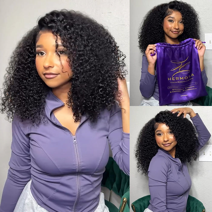 250% Density Full Curly HD Lace Front Wigs Pre bleached Glueless Ready To Go Human Hair Wigs