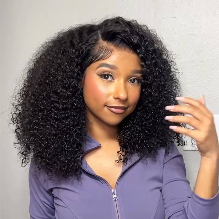 250% Density Full Curly HD Lace Front Wigs Pre bleached Glueless Ready To Go Human Hair Wigs