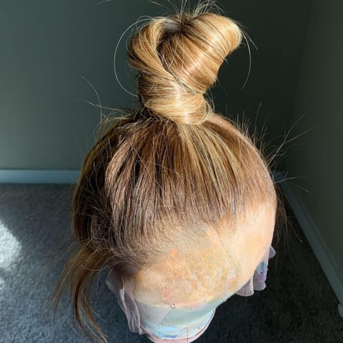 #4/27 Brown Highlights Straight Invisi Strap Snug Fit 360 Pre-Everything Glueless Lace Frontal Wig