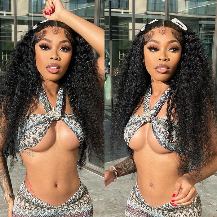 Curly Hair 5x5 HD Lace Closure Wig 100% Virgin Human Hair Wigs Pre Plucked Hairline Glueless Wig