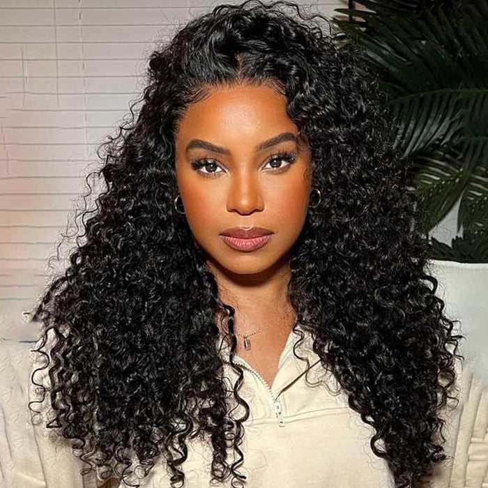 2 Wigs Set | Curly Hair 13x4 HD Lace Frontal Wig & #613 Blonde 5x5 HD Lace Bob Wig