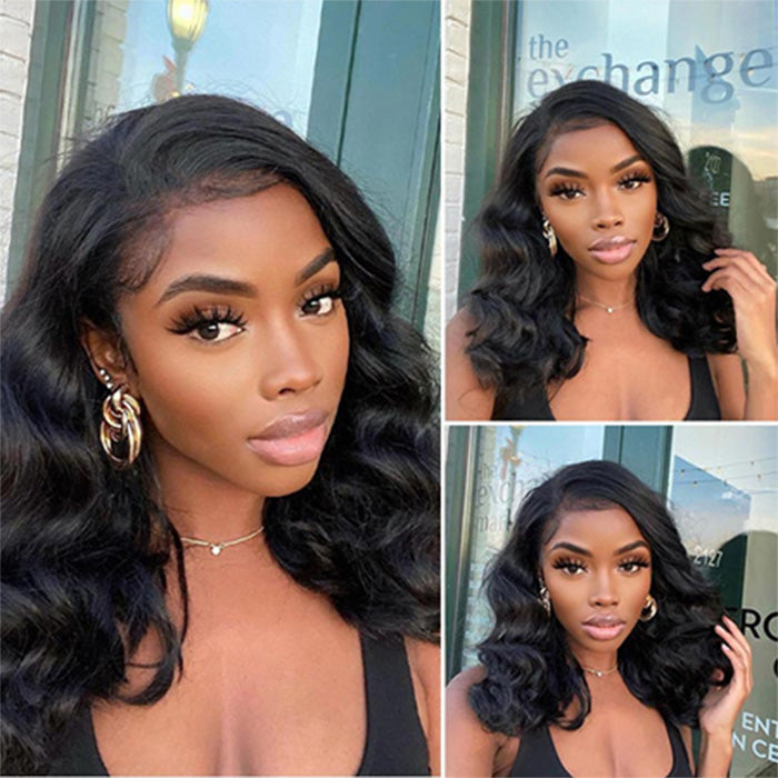 12" = $89 Short Bob Wig Loose Body Wave Pre Plucked HD Lace Human Hair Wig Beginner Friendly Glueless