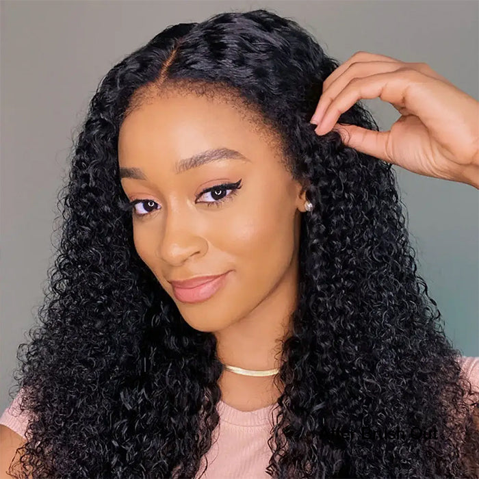 Glueless Kinky Curly Wig with Kinky Edge Hairline Looks Like It Grows Out of Your Scalp 13x4 13x6 HD Lace Wig with Drawstring
