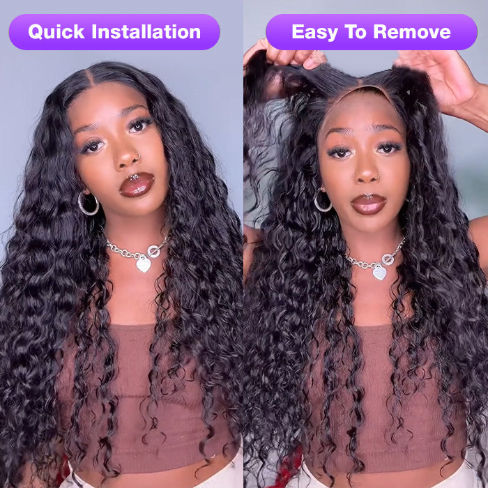 2Wigs = $189 | #33 Reddish Brown Color Body Wave Wig + Glueless Water Wave Wig