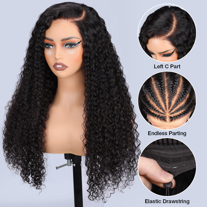 Glueless Curly Wigs 13x6 HD Lace Front Wig Pre Plucked and Bleached Human Hair Wigs For Women