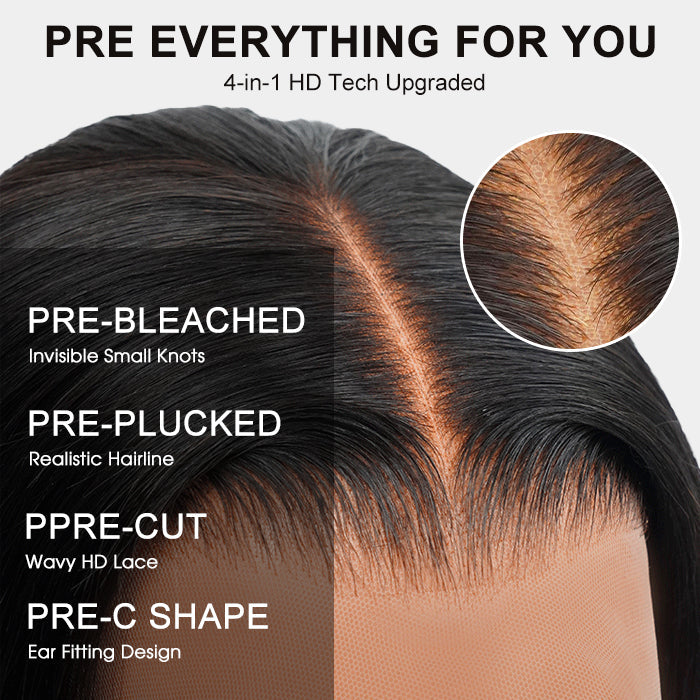 3 Wigs Set  | 8x5 Pre Cut Lace Glueless Curly Wig & Glueless Curly Short Bob Wigs & Straight 5x5 HD Lace Short Bob Wig