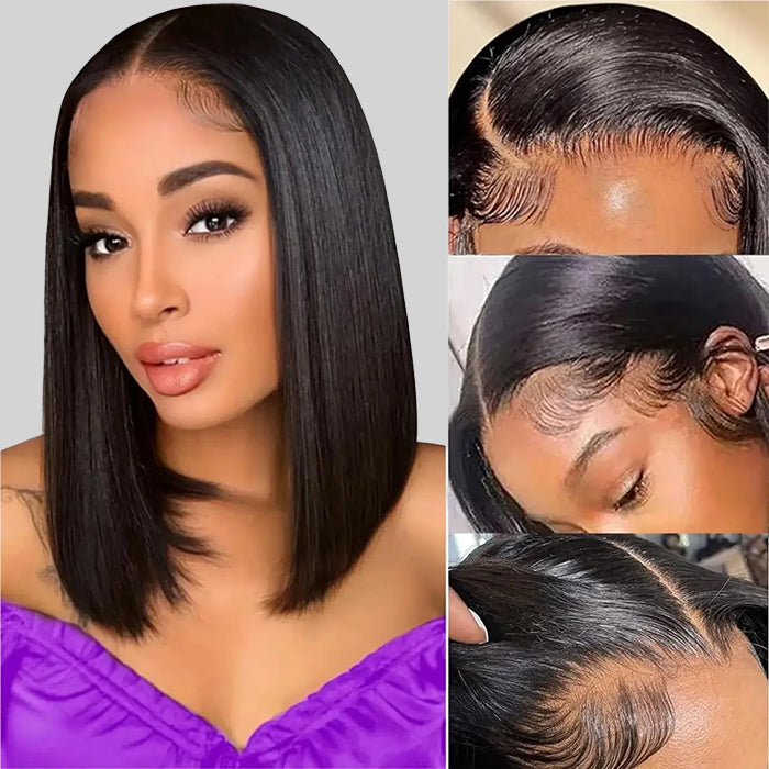 3 Wigs Set  | 13x4 Skinlike HD Lace Curly Wig & 8x5 Glueless Lace Curly Short Bob Wigs & Straight 5x5 HD Lace Short Bob Wig