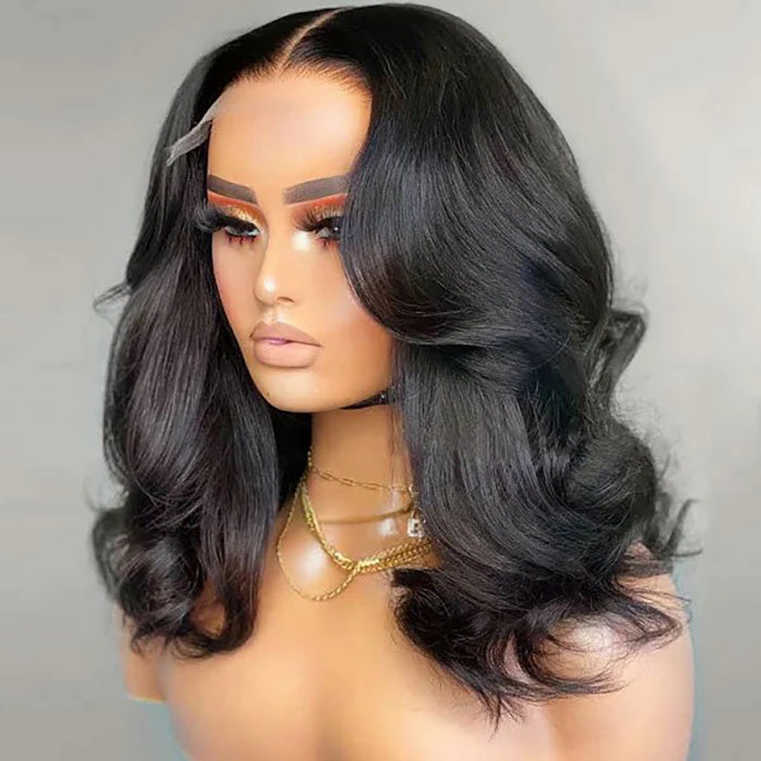 Body Wave Short bob Wigs 5x5 Lace Closure Wigs Human Hair 100% Real Human Hair Wig Pre Plucked