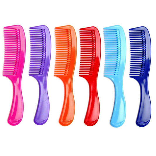 Colorfull Handle Comb - 12 Pcs 8 1/2"