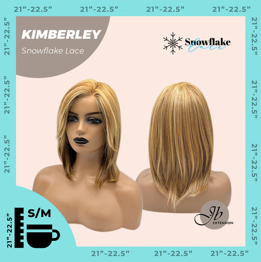 JBEXTENSION 14 Inches Honey Blonde Pre-Cut Snowflake Lace Frontlace Glueless Wig KIMBERLEY【PERMATEASE】【BENDY EAR TABS】