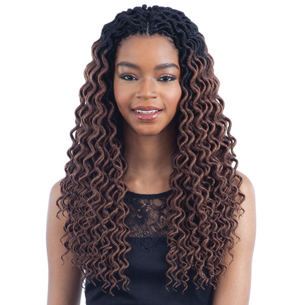 Model Model Glance Crochet Braid 2X Lite SOFT CURLY FAUX LOC 14 Inch