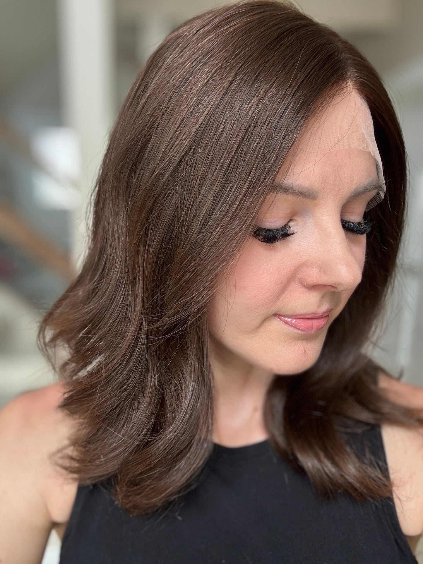 Euro Wig #14: 16" Medium Brown Luxury Cap (M)