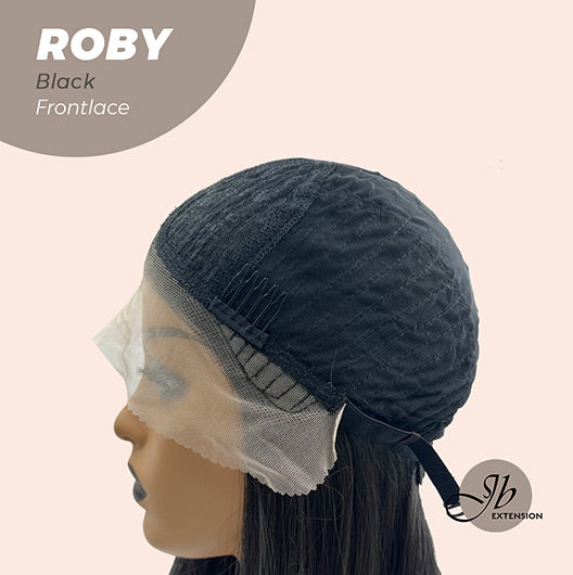 JBEXTENSION 22 Inches Jet Black Medium Length Women Frontlace Glueless Wig ROBY BLACK