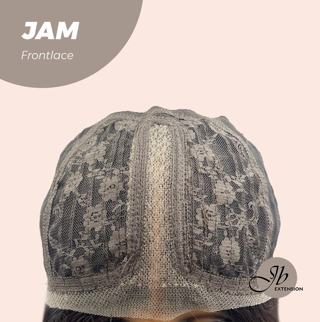 JBEXTENSION 18 Inches Dark Brown Curly Pre-Cut Frontlace Glueless Wig JAM