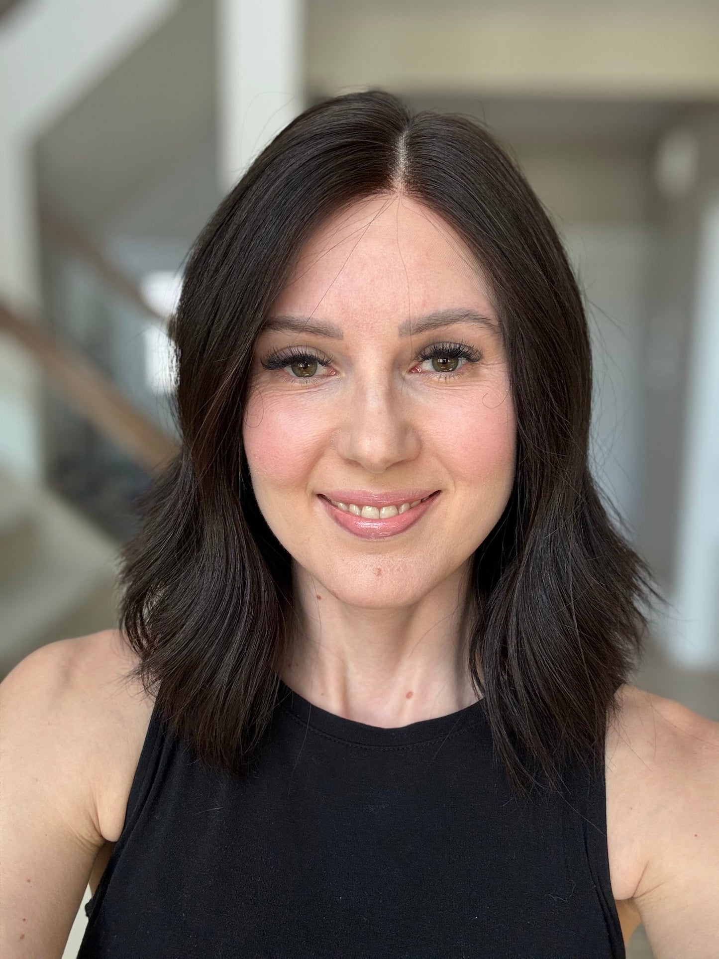 15" Natural Black Lace Top Wig (S)