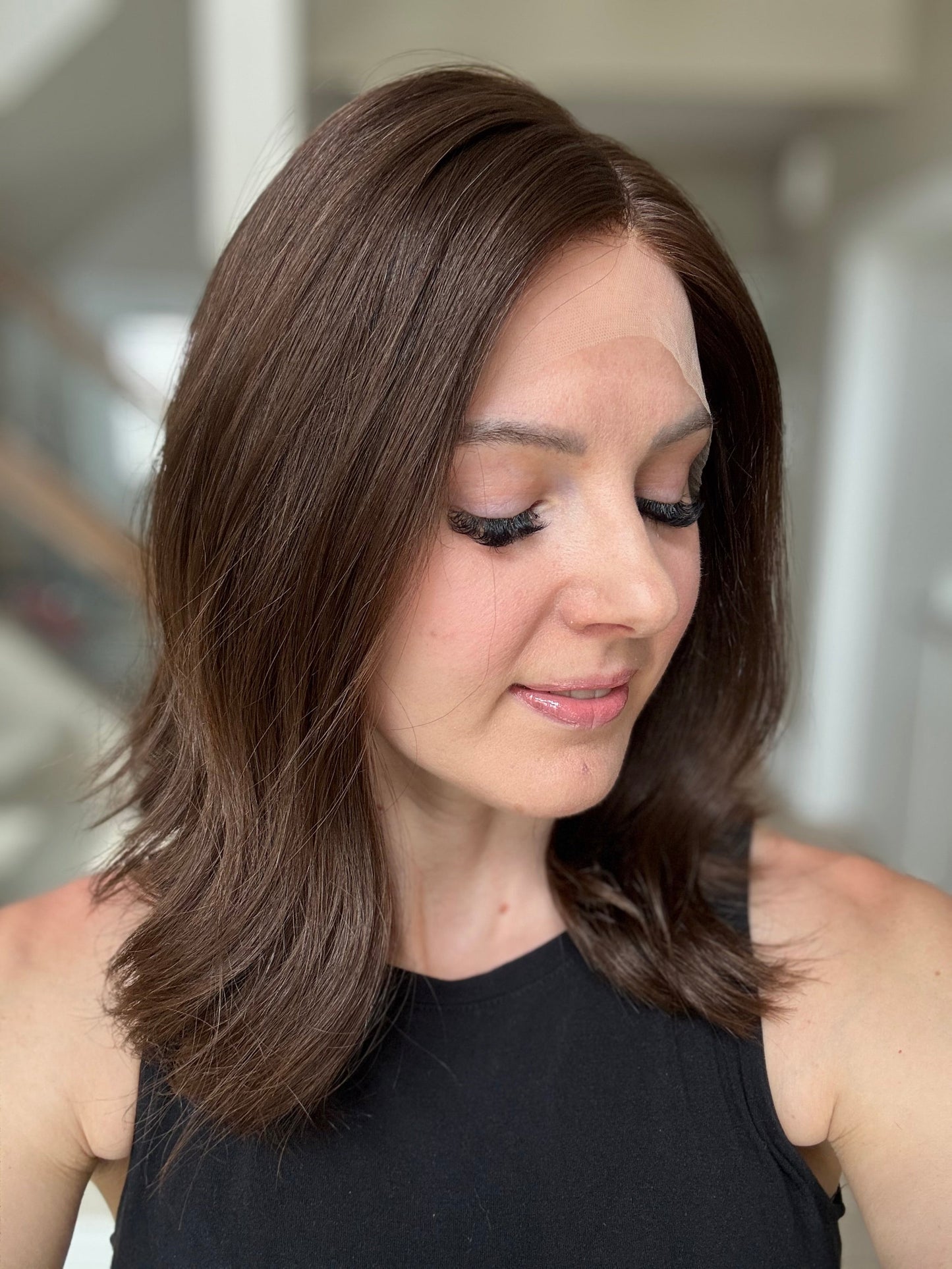 Euro Wig #10: 15" Medium Warm Brown Luxury Cap (XS)