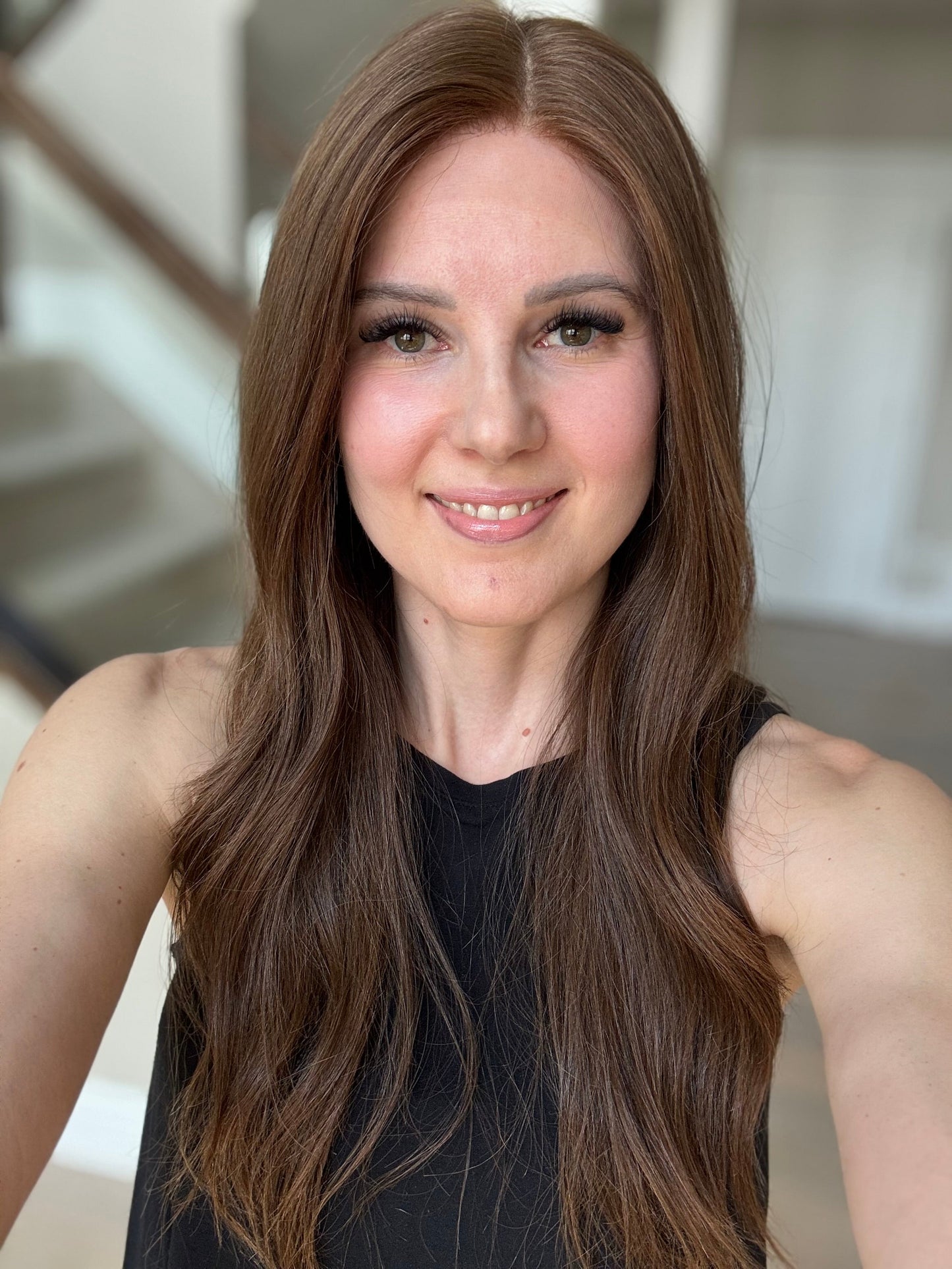 Euro Wig #8: 24" Medium Warm Brown Comfort Cap (M)